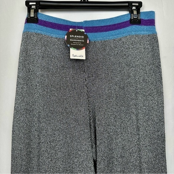 Anthropologie Splendid X Margherita Stretchy Silver Pants - Size Large - NWT - Picture 4 of 10